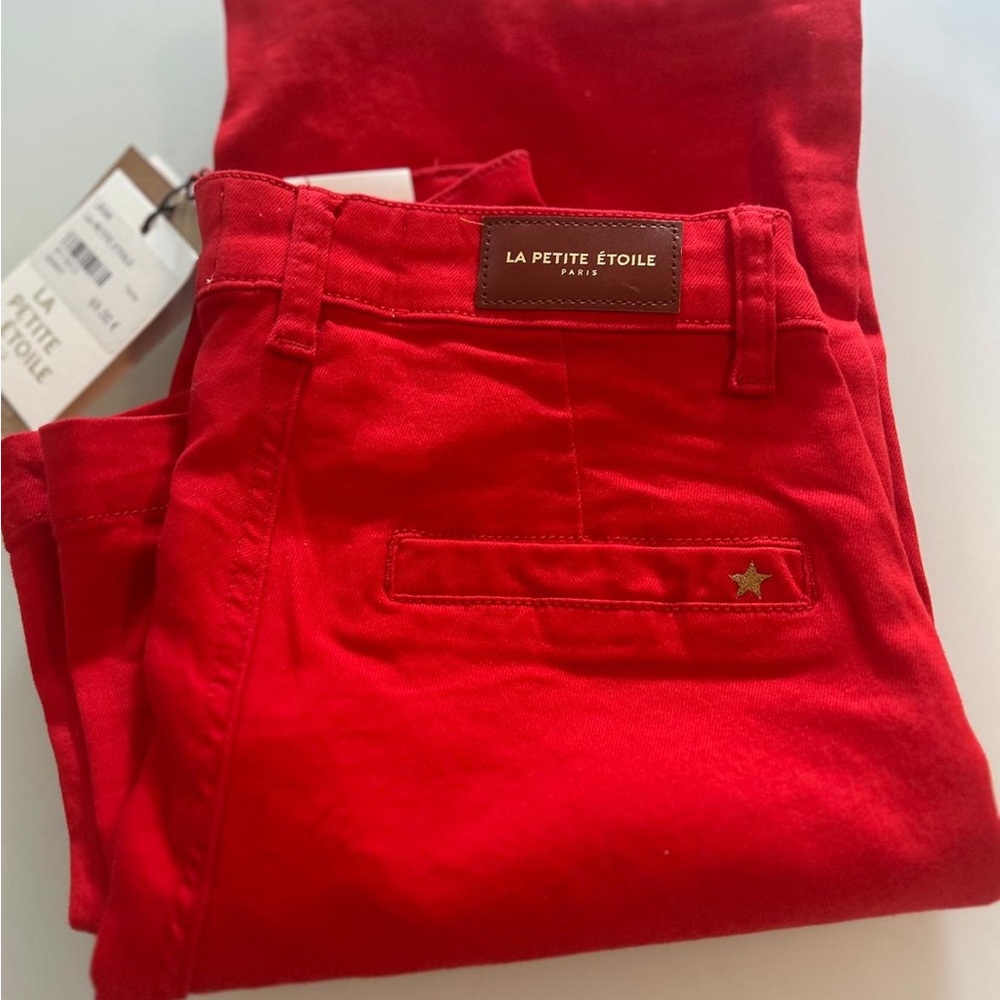 Vibrant Cherry Red Flare / Boot Cut Pants From Paris XS BNWT